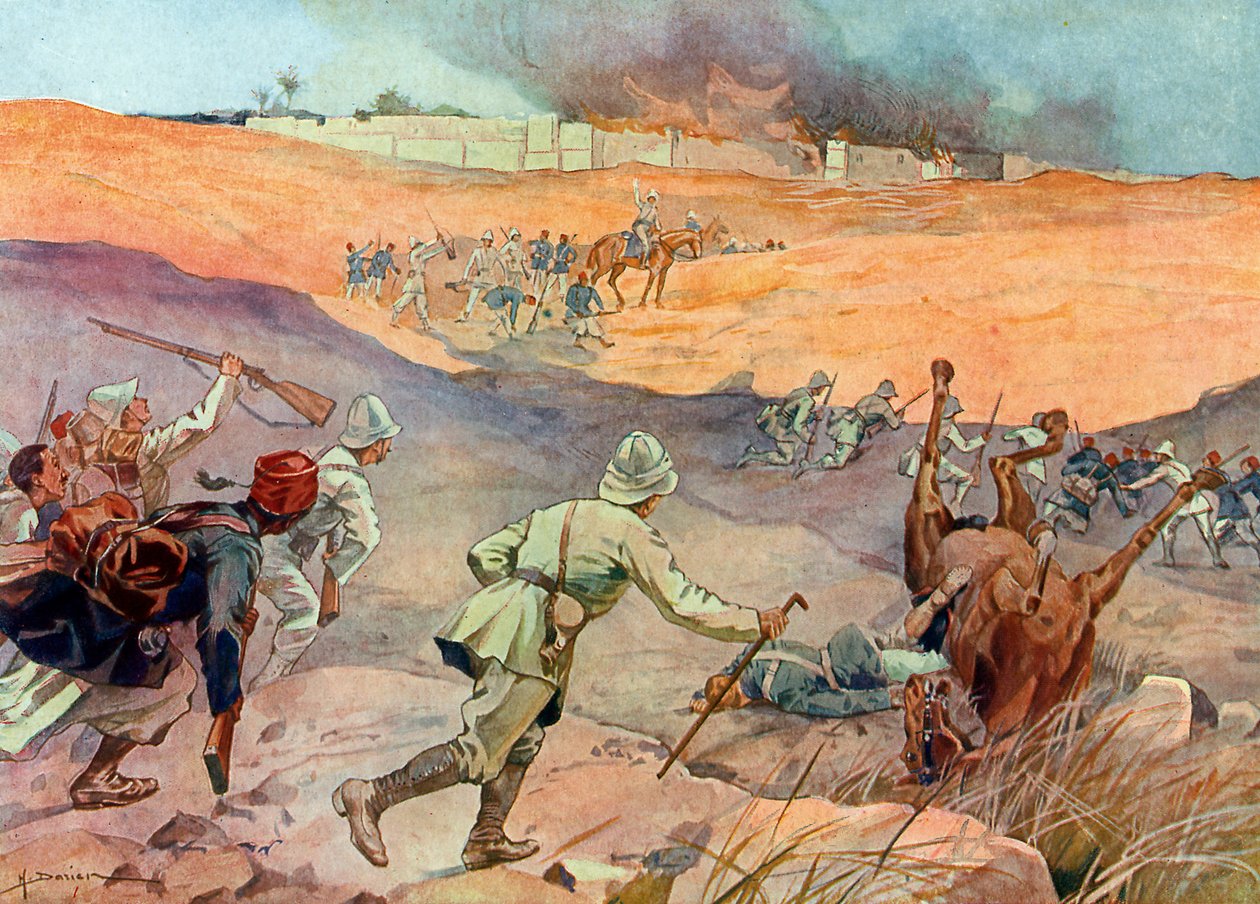 Dahomey meghódítása: Dodds ezredes csapatai Abomey kapujában alkotó: Henri Gaston Darien
