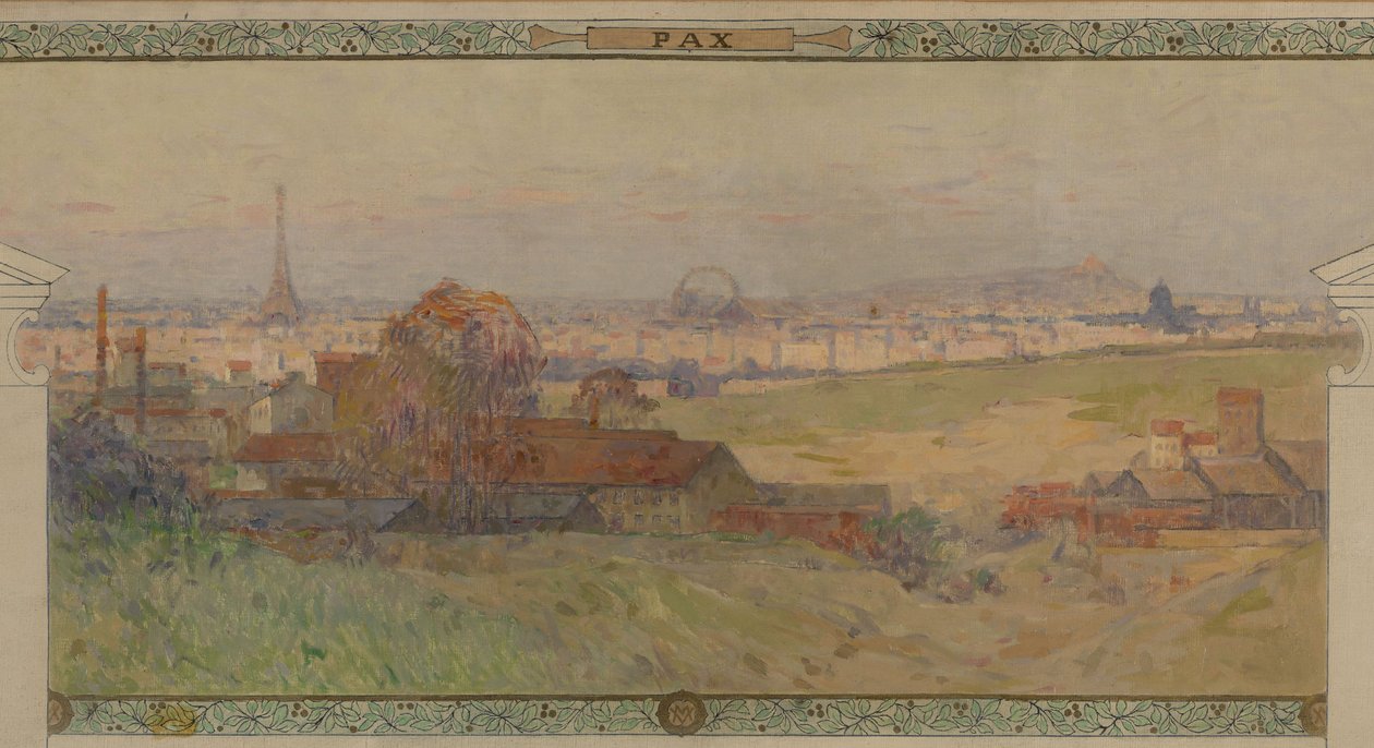Vázlat a Vanves-i városháza Salle des Fêtes terméhez: Pax, 1902 és 1903 között (olaj, tinta, vászon) alkotó: Henri Gaston Darien