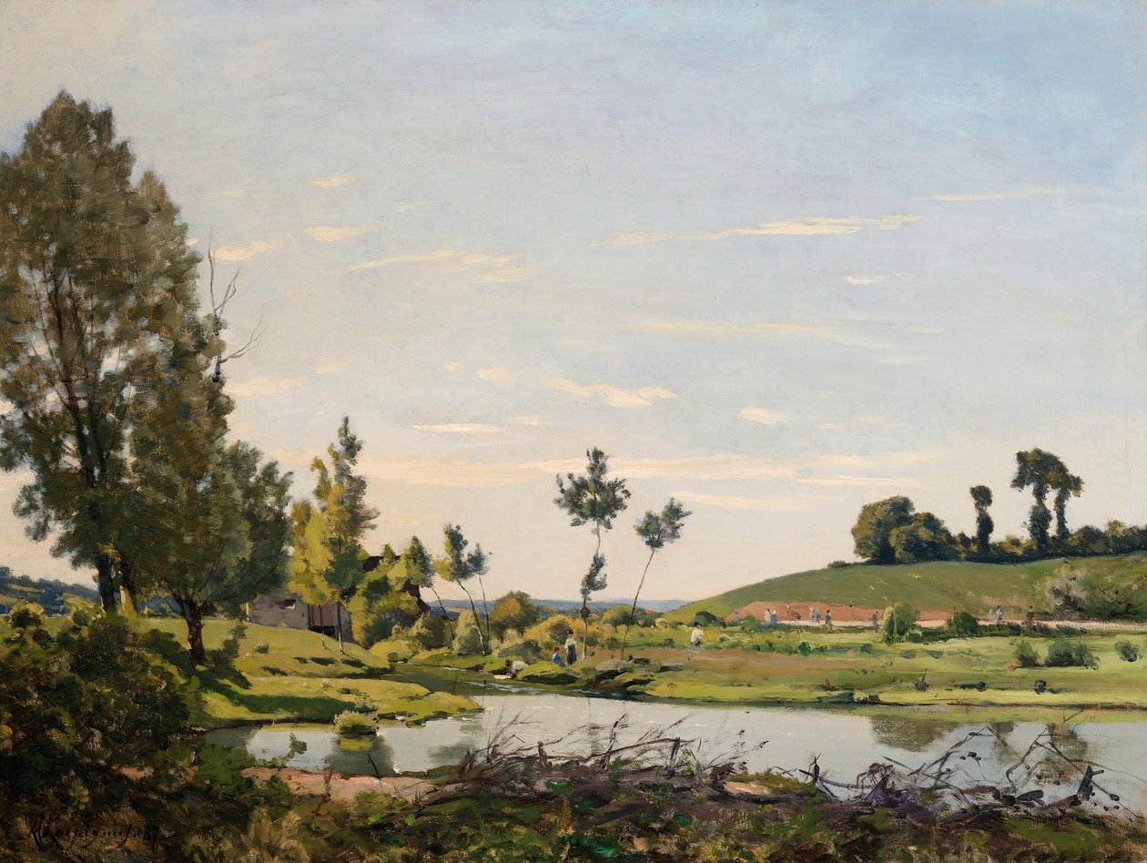 Egy folyóparti jelenet alkotó: Henri-Joseph Harpignies