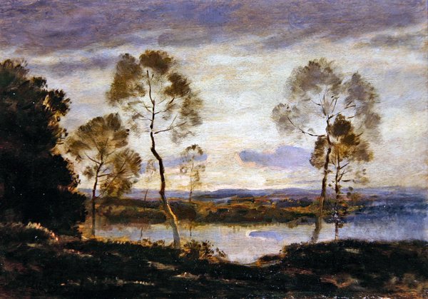Este a folyó mellett alkotó: Henri Joseph Harpignies