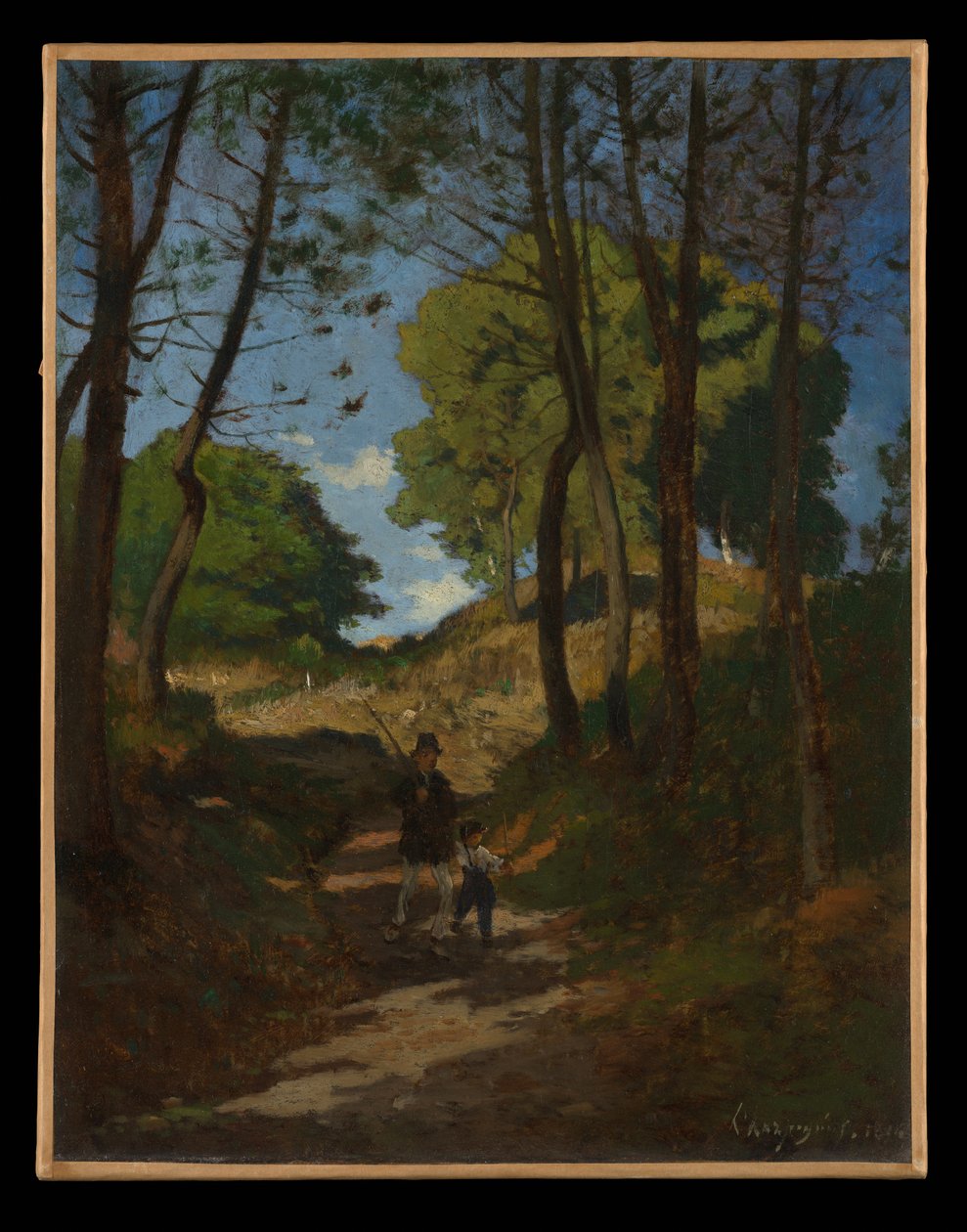Fenyők Les Trembleaux-ban, Marlotte közelében (Fenyők Les Trembleaux-ban, Marlotte közelében) alkotó: Henri-Joseph Harpignies