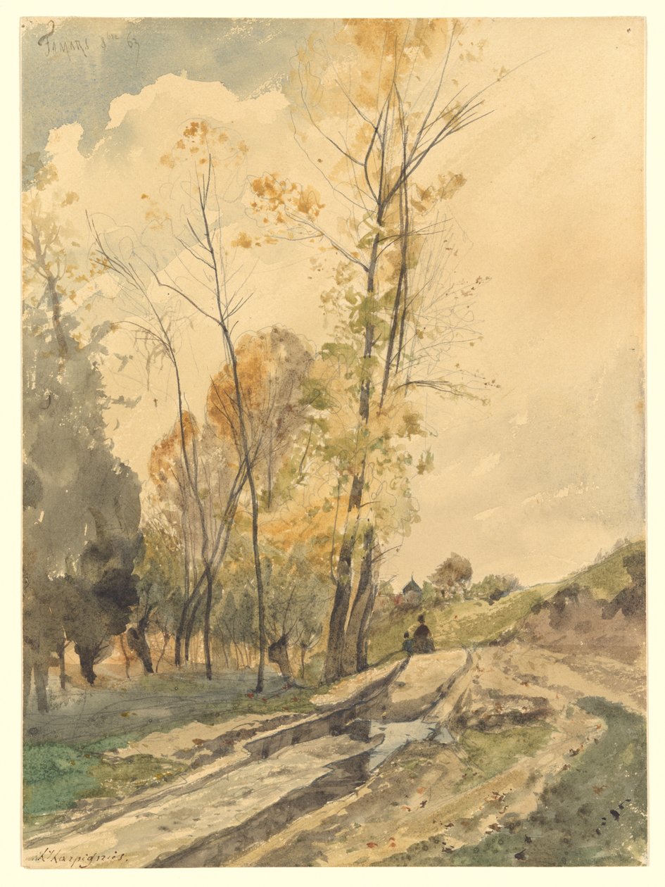 Tájkép Famars-nál alkotó: Henri-Joseph Harpignies
