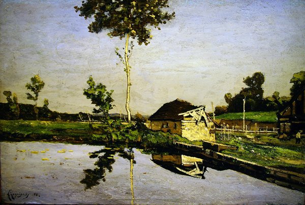 Saint-Prive-i táj (Yonne) alkotó: Henri Joseph Harpignies