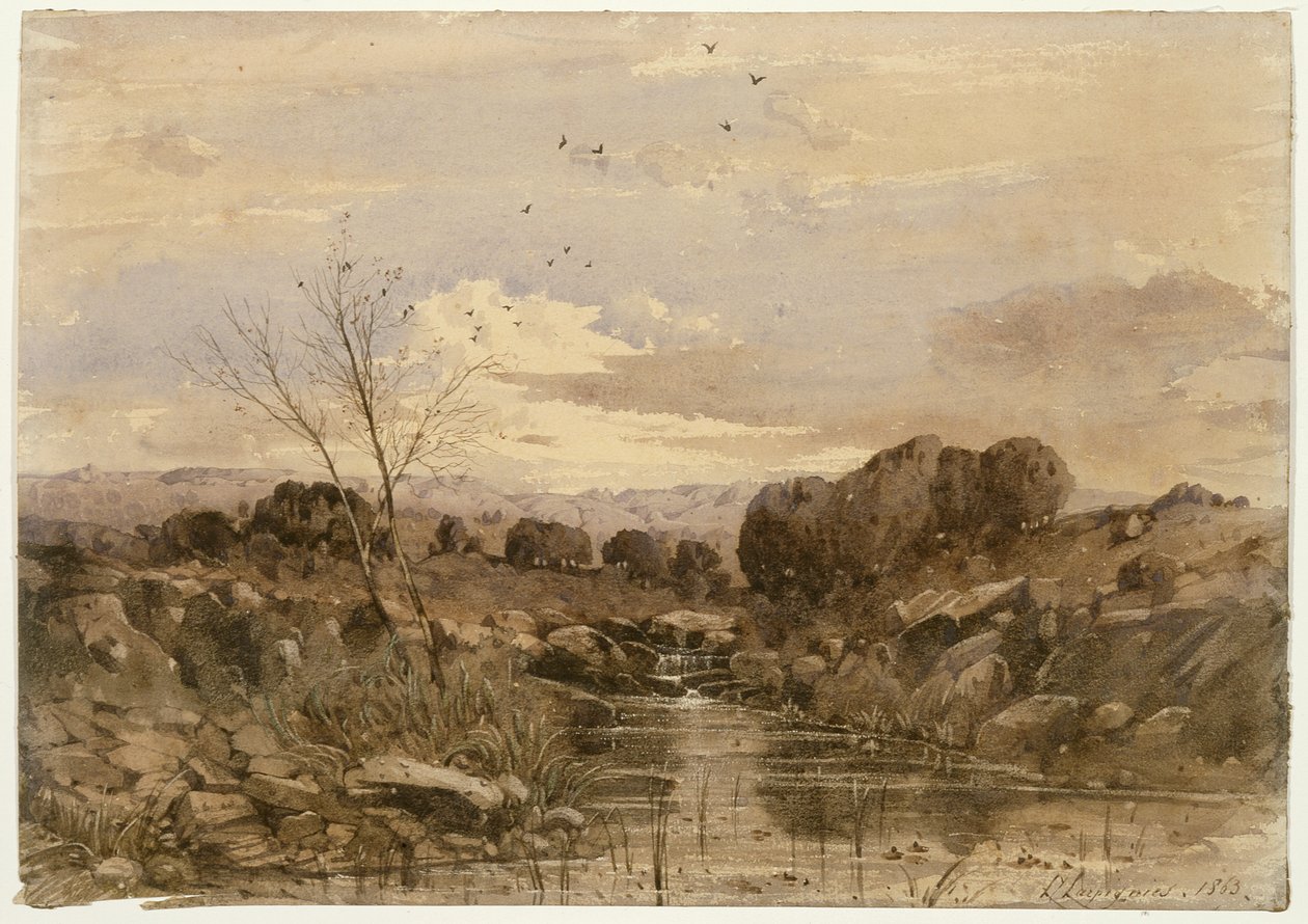 Táj patakkal alkotó: Henri-Joseph Harpignies