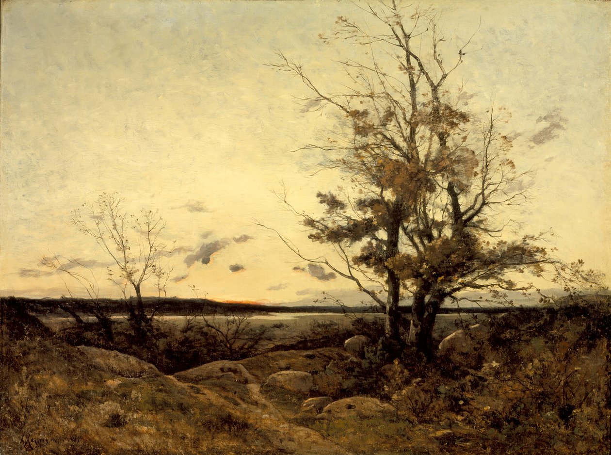 Naplemente a tájban alkotó: Henri-Joseph Harpignies