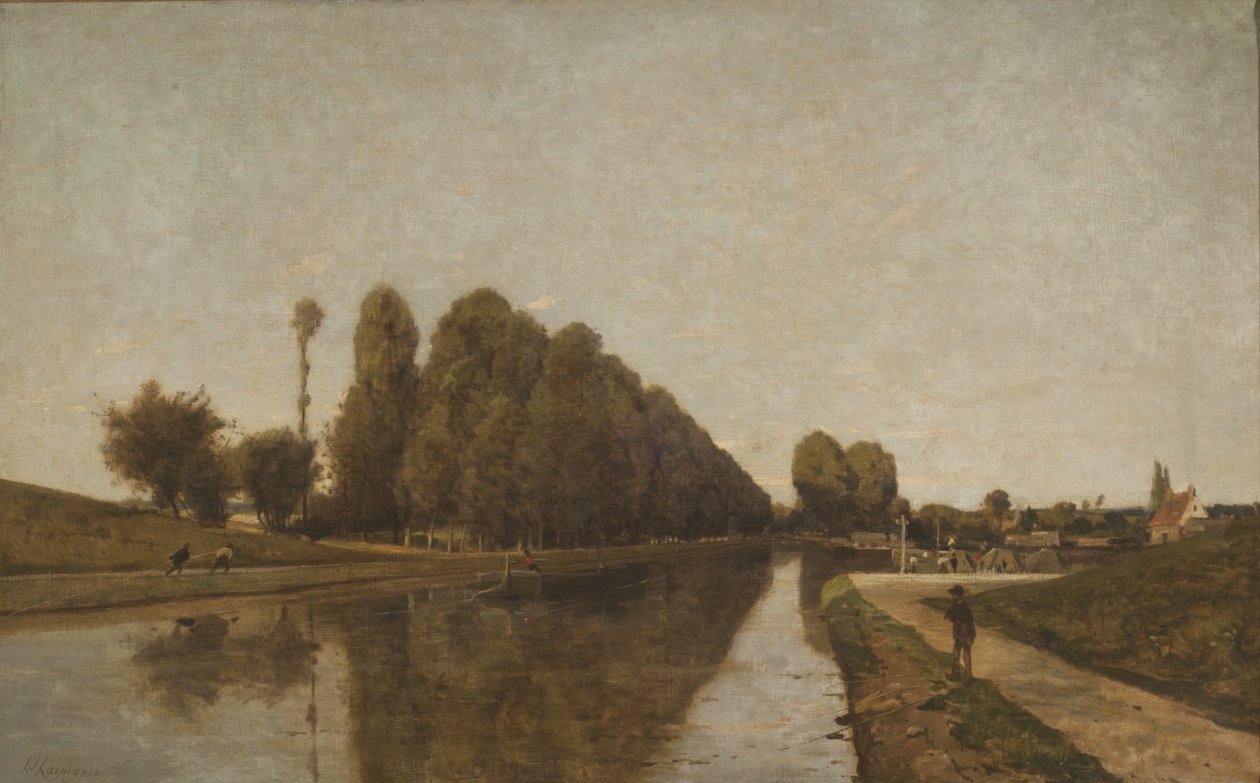 A Briare-csatorna (olaj, vászon) alkotó: Henri Joseph Harpignies