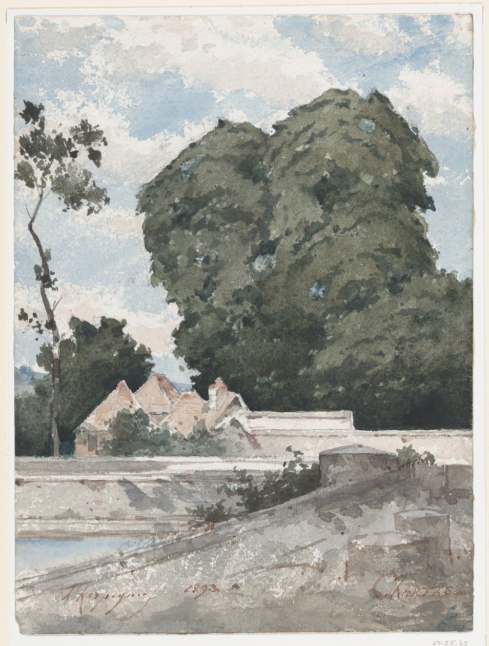 Kilátás Chartres városfalairól alkotó: Henri-Joseph Harpignies