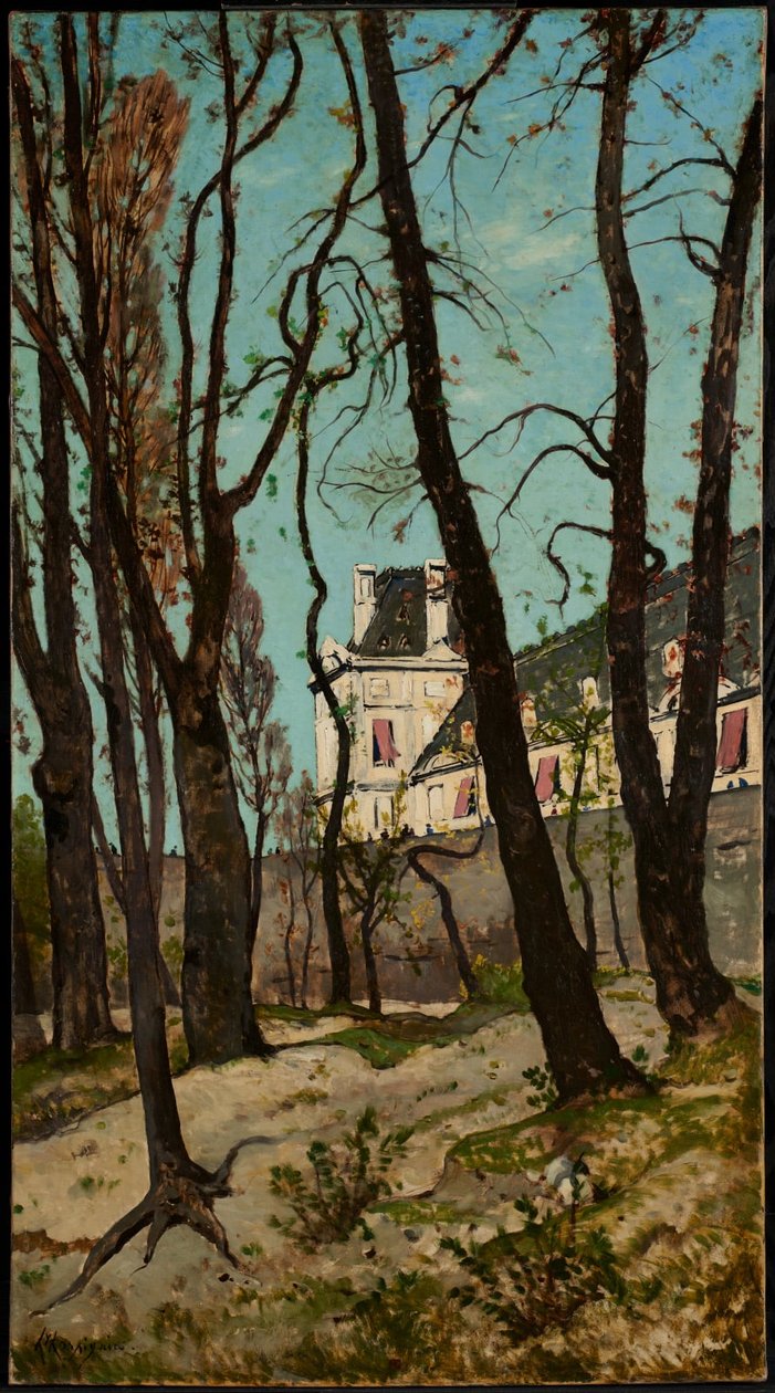 A Louvre látképe a Grande Galerie-vel és a Pavillon de Flore-ral alkotó: Henri-Joseph Harpignies