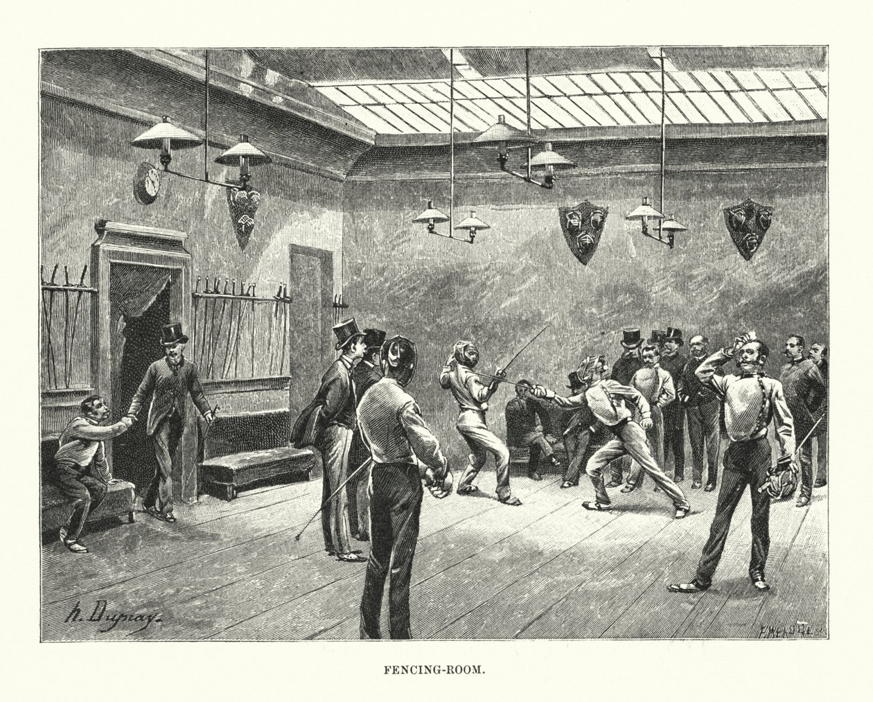 Vívóterem (vésés) alkotó: Henri-Louis Dupray
