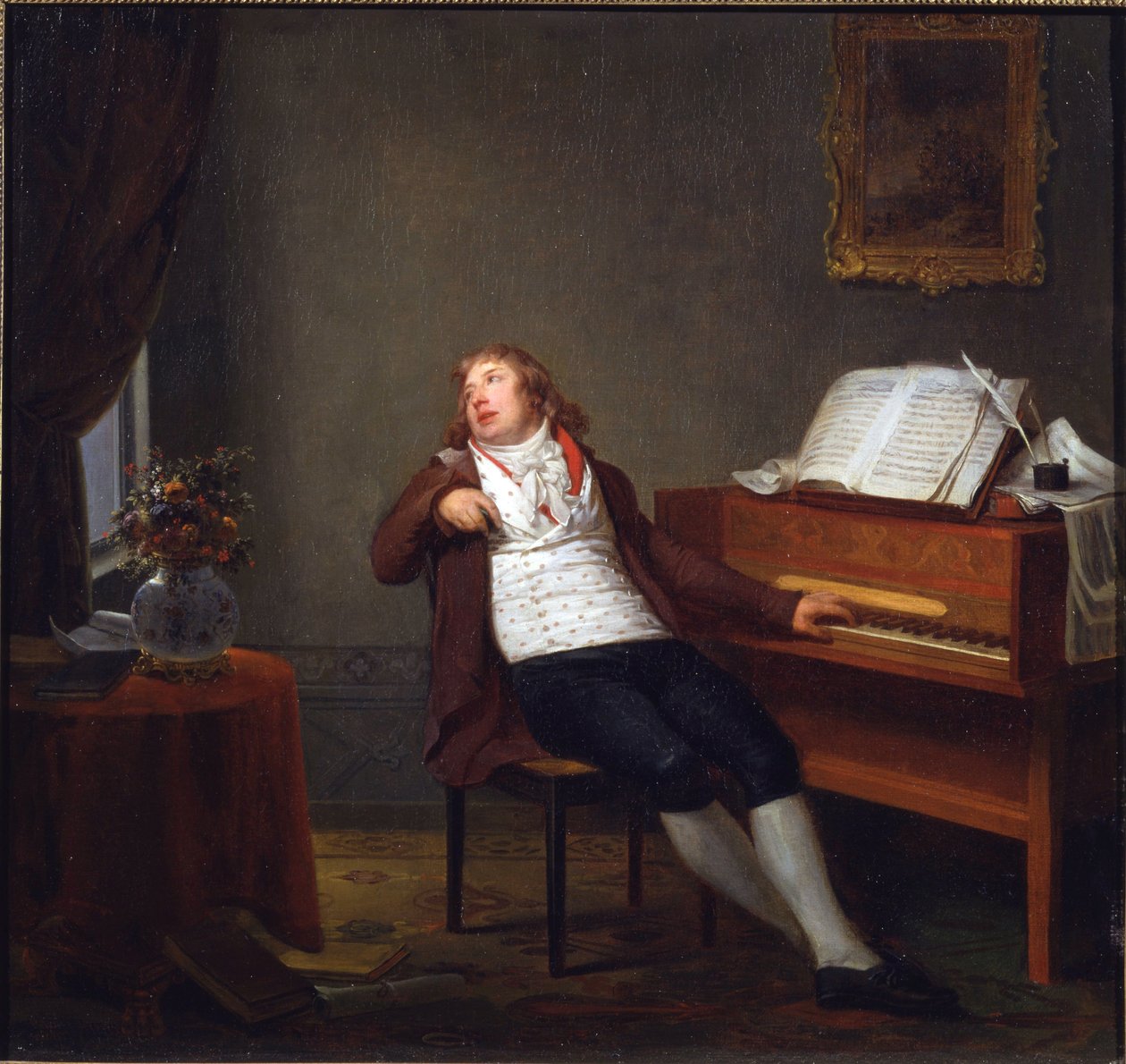 Danloux, Henri-Pierre (1753-1809) Johann Ladislaus Dussek (1760-1812) zongoraművész és zeneszerző portréja. Olajfestmény alkotó: Henri Pierre Danloux