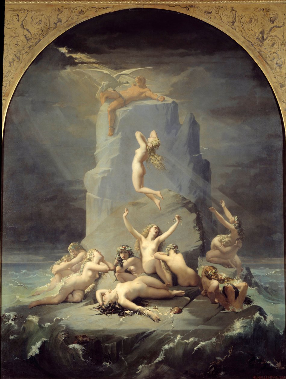 Az óceánok pusztasága a szikla vagy a Promethee lábánál a lánc Henri Lehmann festménye (Karl Ernest (Ernst) Rudolf Heinrich Salem dit) (1814-1882) 1850 Gap, Musee des Hautes Alpes alkotó: Henri Lehmann