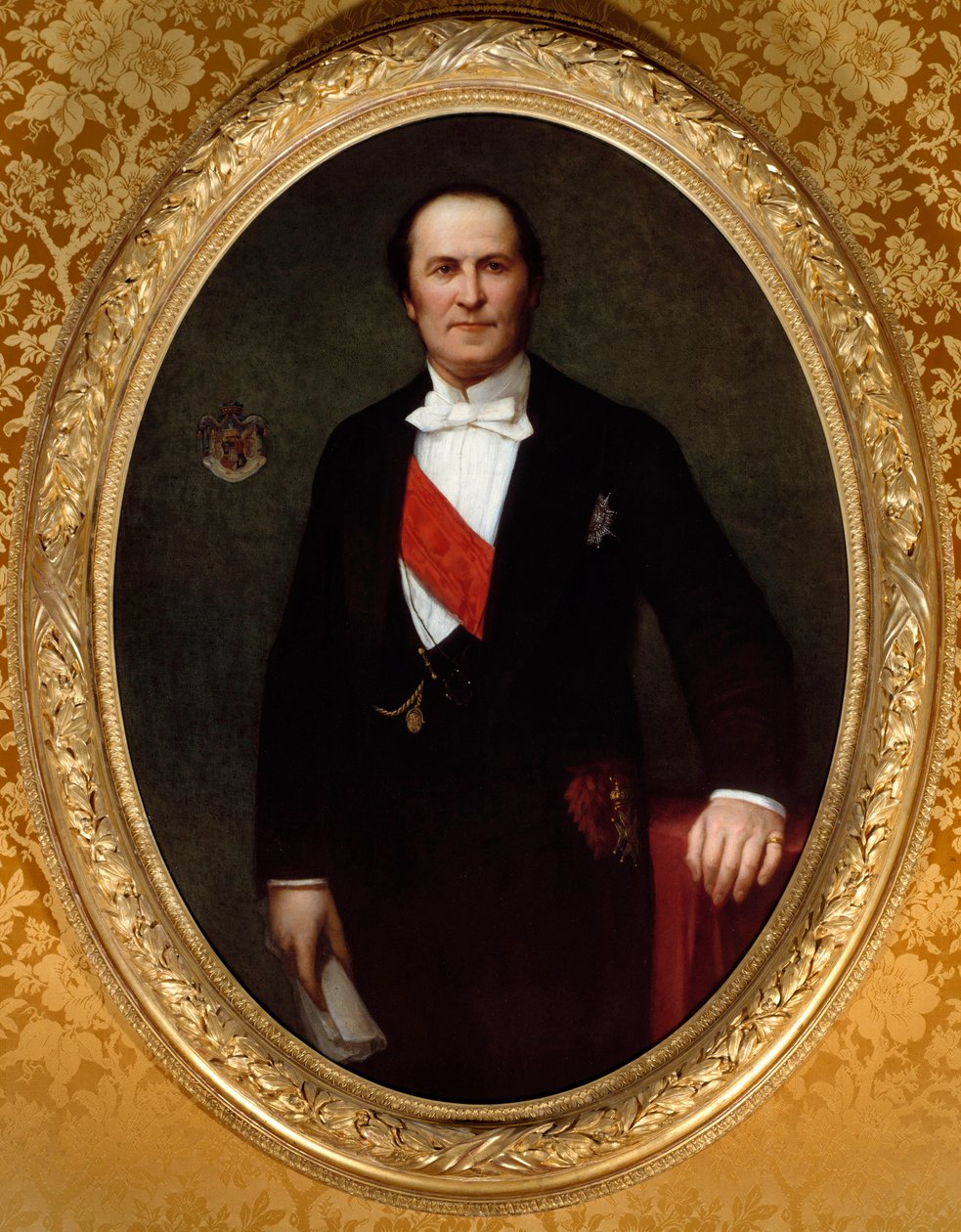 Báró Eugene-Georges Haussmann portréja, Párizs prefetája (1809-1891)” Ő volt a második birodalom alatti Párizs városának jelentős felújítási munkáinak kiindulópontja. Henri Lehmann festménye (Karl Ernest (Ernst) Rudolf Heinrich Salem dit) (1814-1882) alkotó: Henri Lehmann