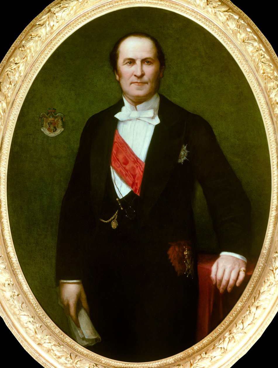 Eugene-Georges Haussmann báró, Párizs prefektusának (1809-1891) portréja” Ő volt a második birodalom alatti Párizs városának nagy felújítási munkáinak kiindulópontja. Henri Lehmann (Karl Ernest (Ernst) Rudolf Heinrich Salem festményének részlete dit alkotó: Henri Lehmann