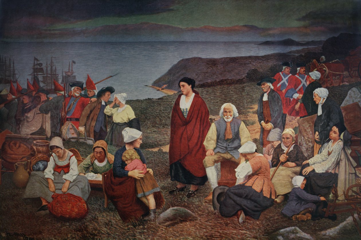 Az akádiak kiűzése 1755-ben alkotó: Henri (after) Beau