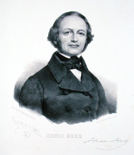 Henri Herz (1803-88) (metszet) alkotó: Henri (after) Grevedon