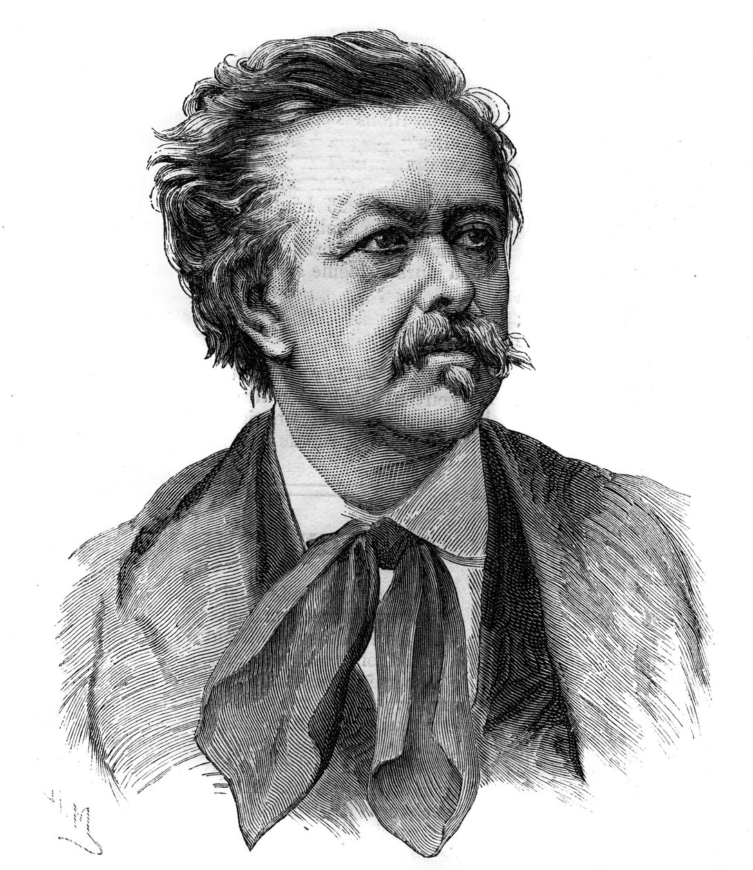 Emile Gigault de La Bedolliere (1812-1883) francia író, újságíró és műfordító portréja – metszet Henri Meyer rajza alapján alkotó: Henri (after) Meyer