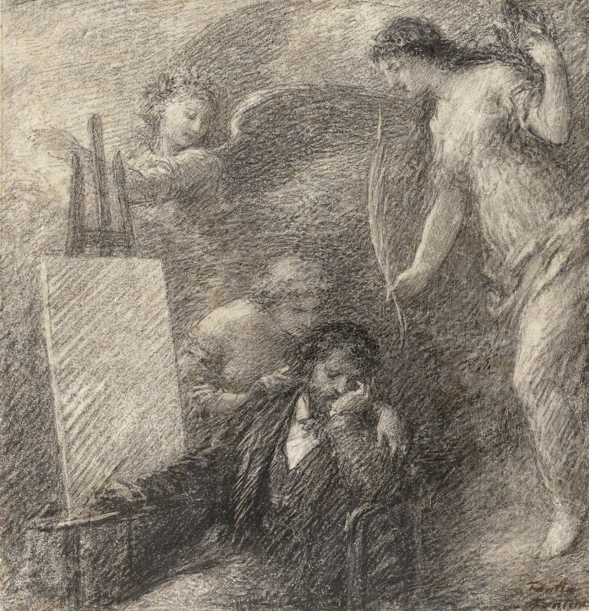 A művész csüggedése alkotó: Henri (follower of) Fantin Latour