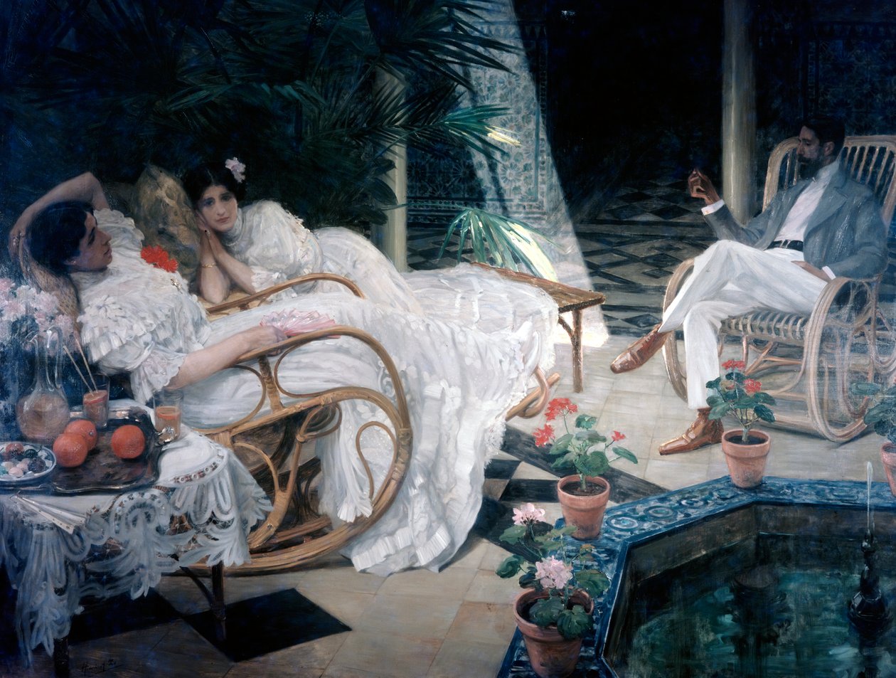 „The Patio”, 19. század. alkotó: Henri Achillo Zo