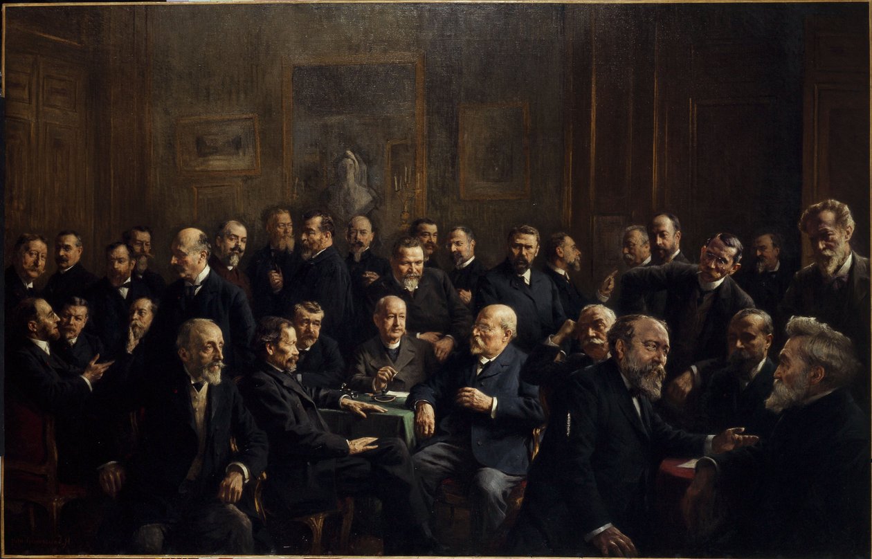A Francia Köztársasági Újságírók Szövetsége tagjainak kollektív portréja alkotó: Henri Adolphe Laissement
