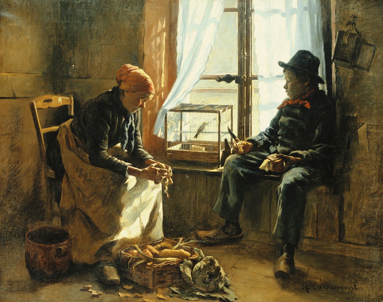 Téli nap; téli nap, alkotó: Henri Adolphe Laissement
