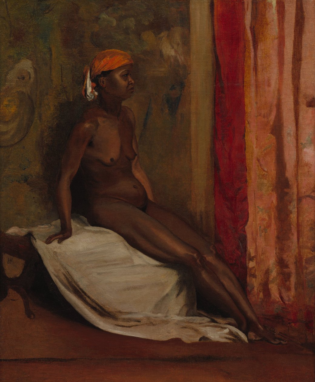 Ülő afrikai nő alkotó: Henri Alexandre Georges Regnault