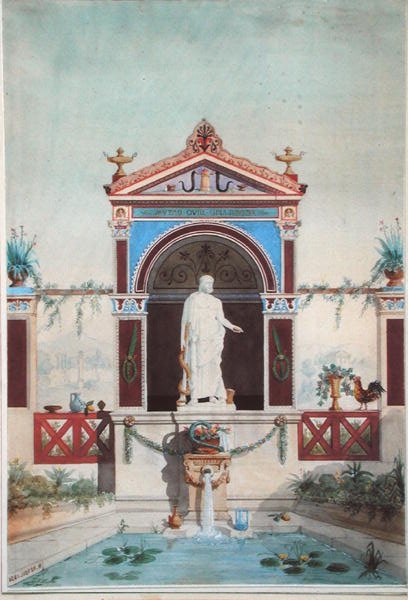 Tervezés egy szökőkúthoz Aesculapius számára alkotó: Henri Antoine Revoil