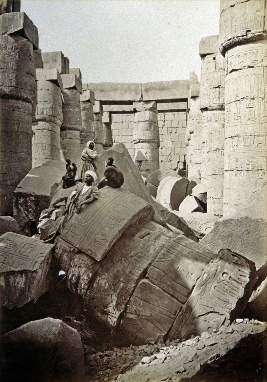 karnaki templom, 1900 körül (f/w fotó) alkotó: Henri Béchard