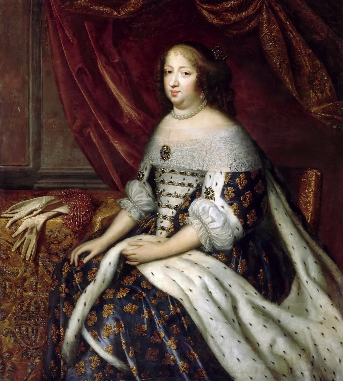 Osztrák Anna portréja 1601-1666 alkotó: Henri Beaubrun