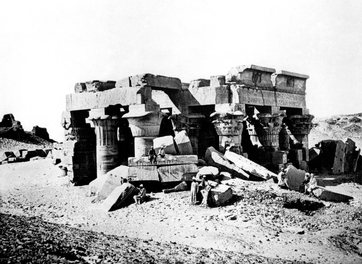 Ombos templom, Núbia, Egyiptom, 1887 alkotó: Georges Henri Bechard