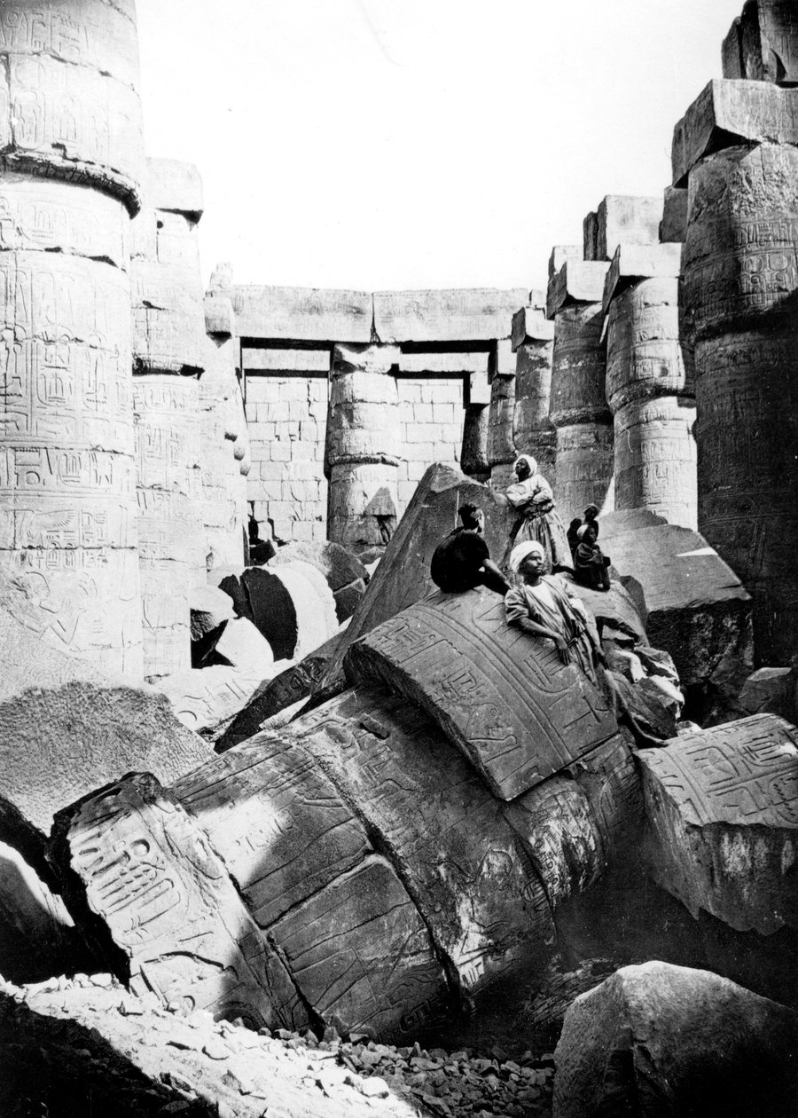 Templombelső, Karnak, Núbia, Egyiptom, 1887 alkotó: Georges Henri Bechard