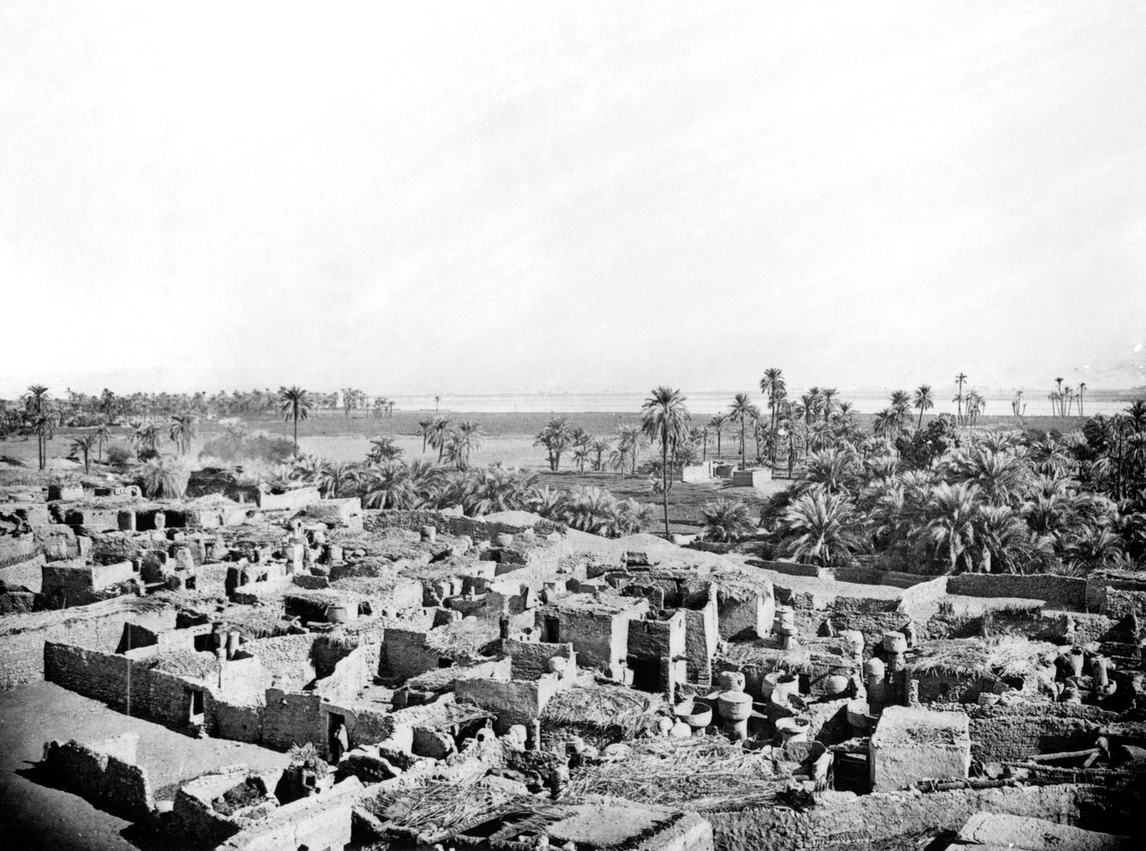 Karnak falu, Núbia, Egyiptom, 1887 alkotó: Georges Henri Bechard