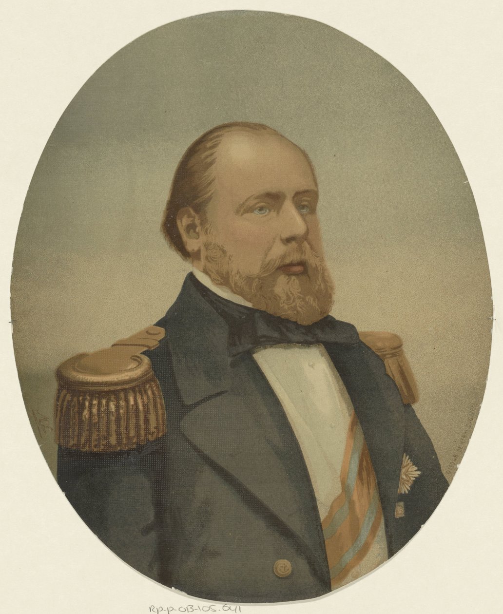 III. Vilmos holland király portréja alkotó: Henri Bogaerts