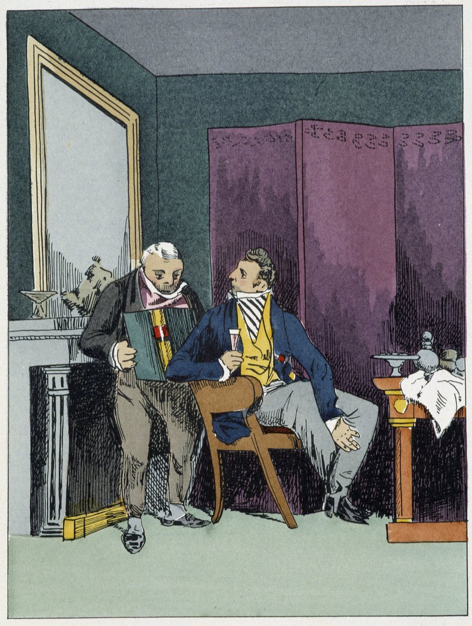 Osztályvezető – Henri Monnier „Adminisztratív erkölcsök” témakörében alkotó: Henri Bonaventure Monnier
