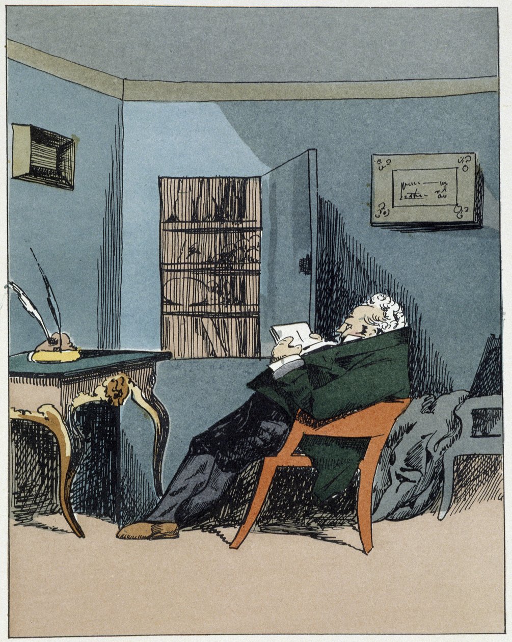 Irodavezető – Henri Monnier „Adminisztratív szokásaiban”. alkotó: Henri Bonaventure Monnier