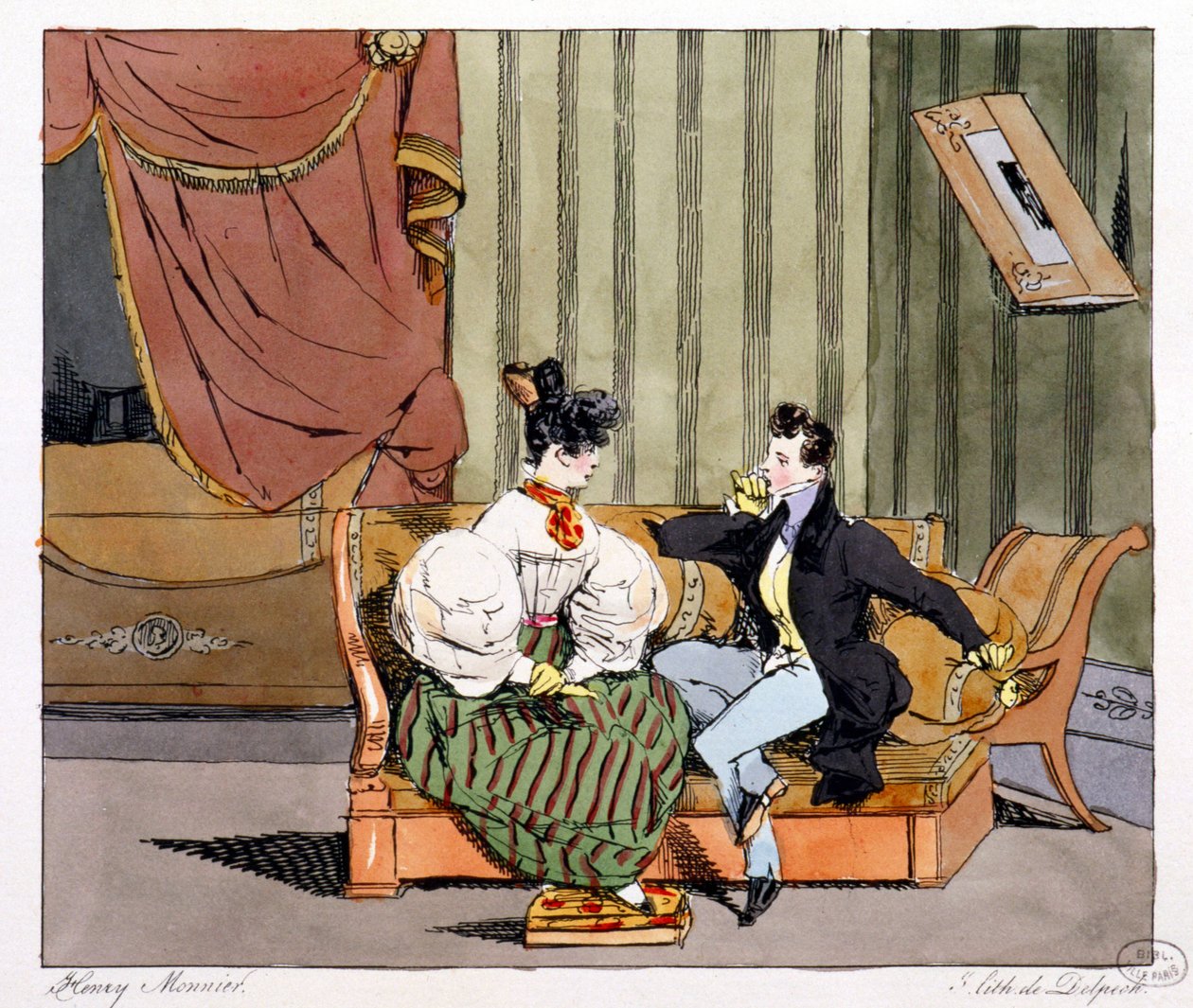 Tanulmányok kiegészítése - Henri Monnier „Régebben és ma” című kötetében, szerk. Delpech, Párizs alkotó: Henri Bonaventure Monnier