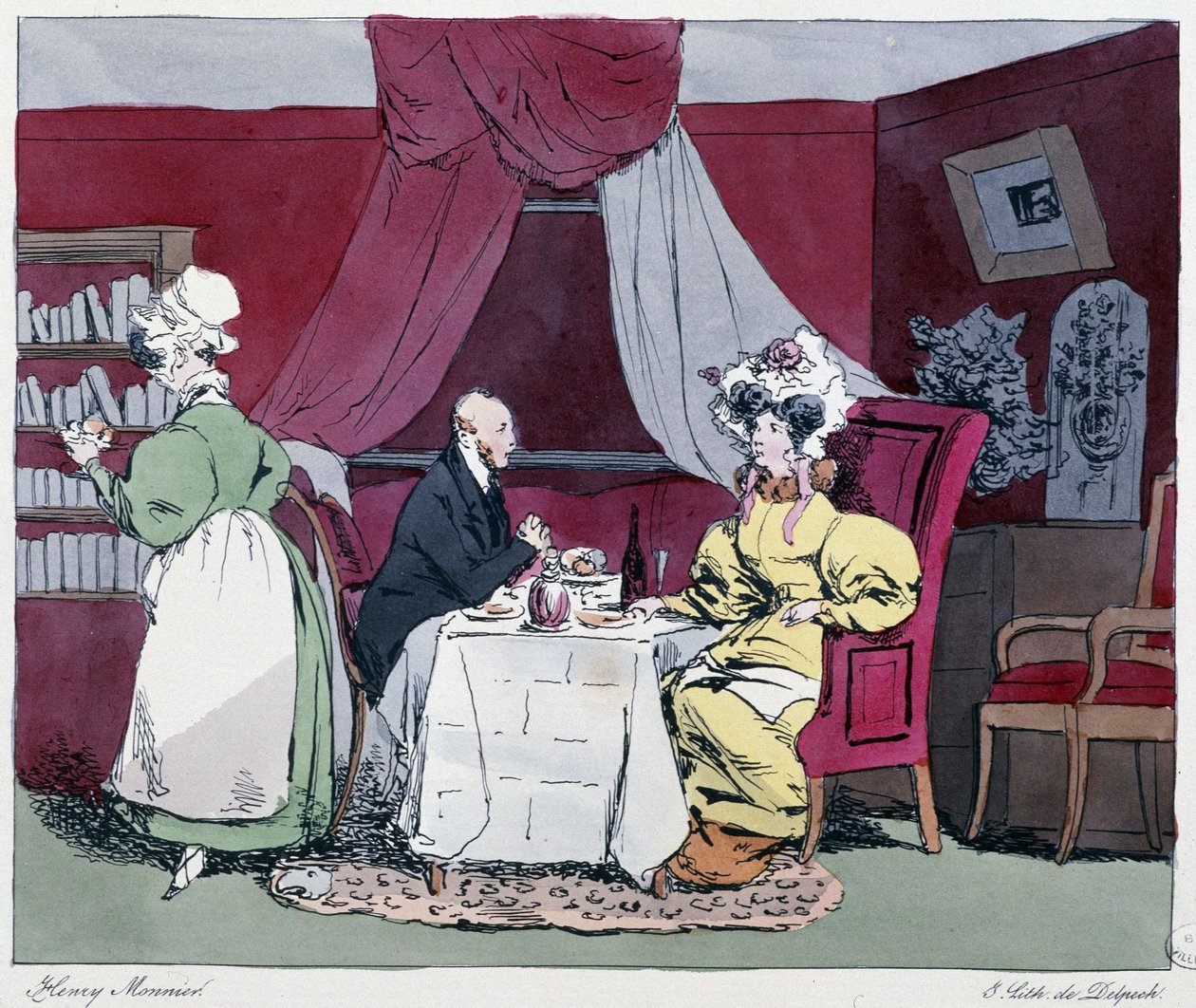 Egy orvos a 19. században - Henri Monnier „Régebben és ma” című kötetében, szerk. Delpech, Párizs alkotó: Henri Bonaventure Monnier