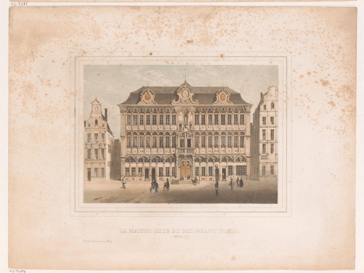 Gezicht op Maison Grand Place Brüsszelben A ház (a királyi néven ismert) Grand