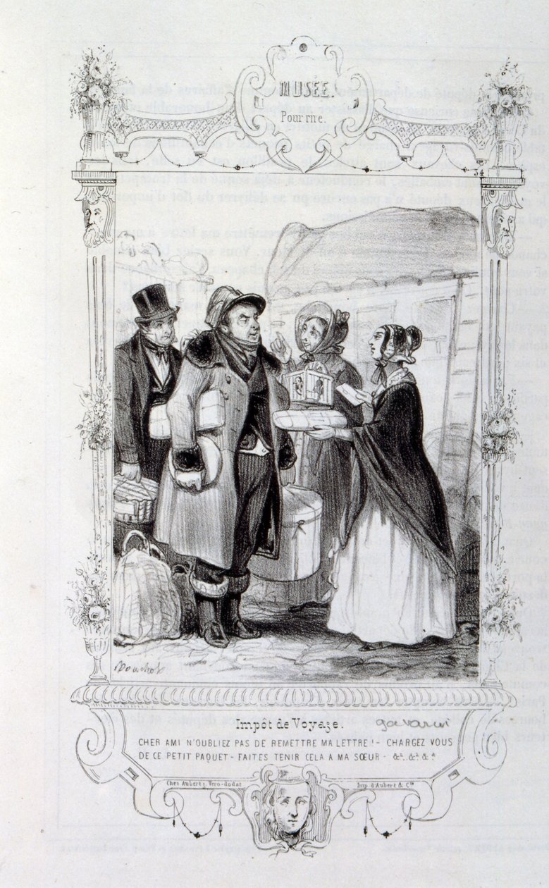 Az esőt ábrázoló illusztráció, Henri Boutet 1895 (metszet) alkotó: Henri Boutet