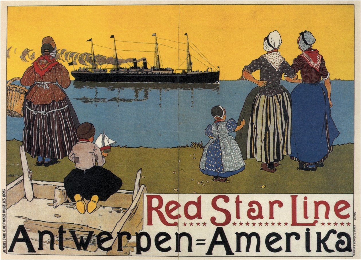 Red Star Line, 1899 alkotó: Henri Cassiers
