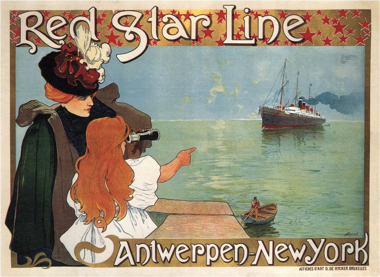 Red Star Line, 1899 alkotó: Henri Cassiers