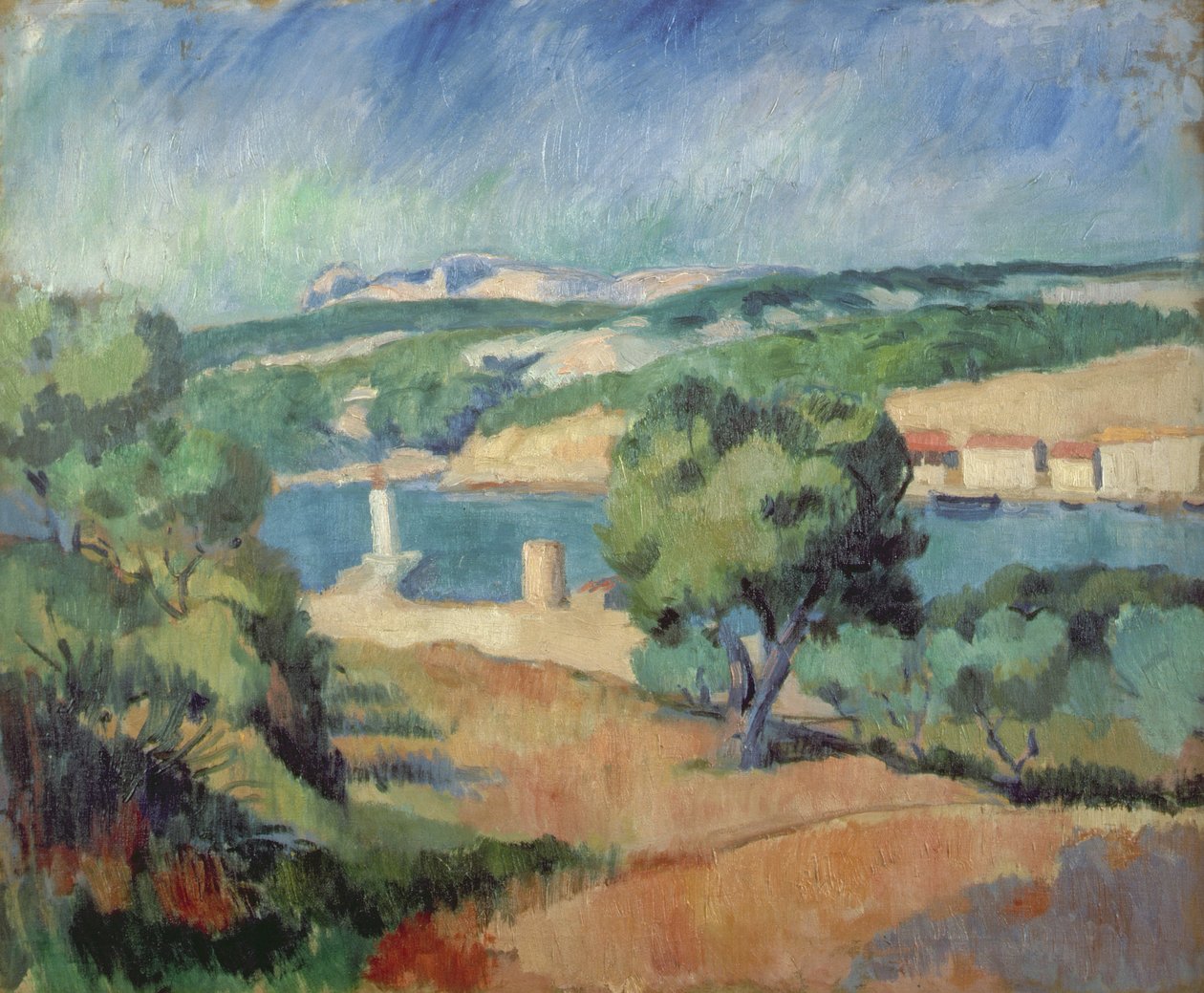 St. Tropez közelében alkotó: Henri Charles (after) Manguin
