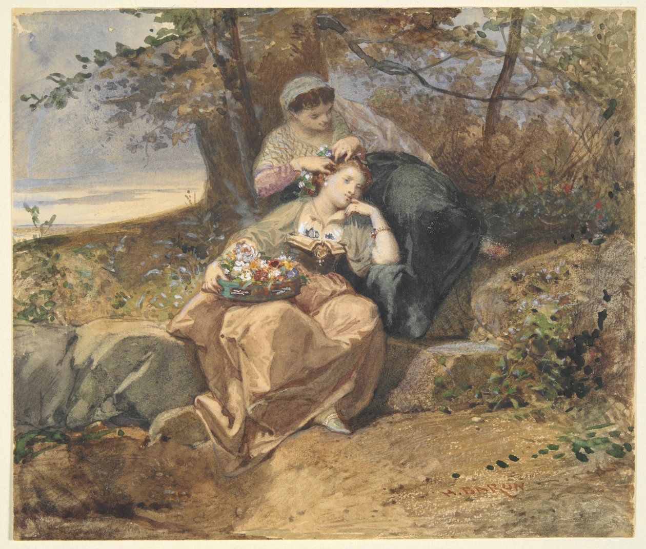 Két nő alkotó: Henri Charles Antoine Baron