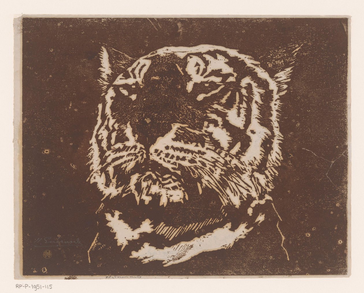 Tigris alkotó: Henri Charles Guérard (signed by artist)