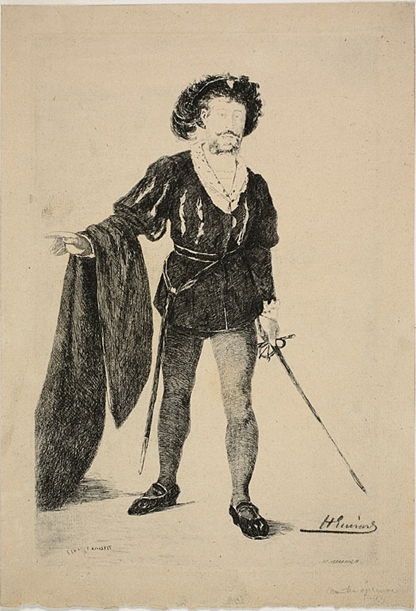 Faure Hamlet szerepében alkotó: Henri Charles Guérard