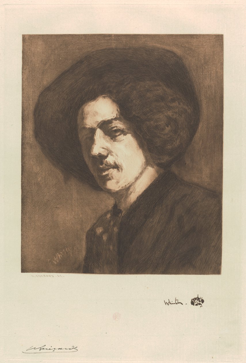 Whistler portréja alkotó: Henri Charles Guérard