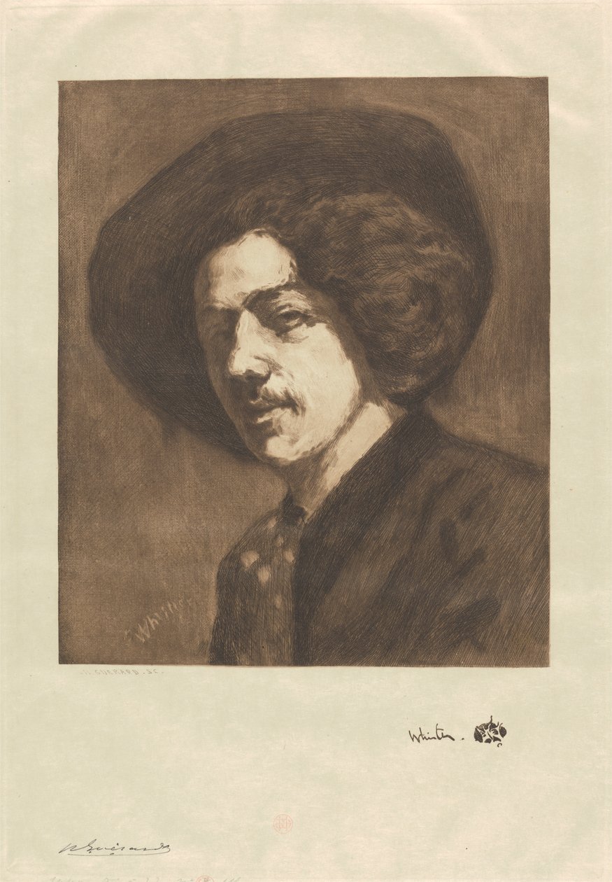 Whistler portréja alkotó: Henri Charles Guérard