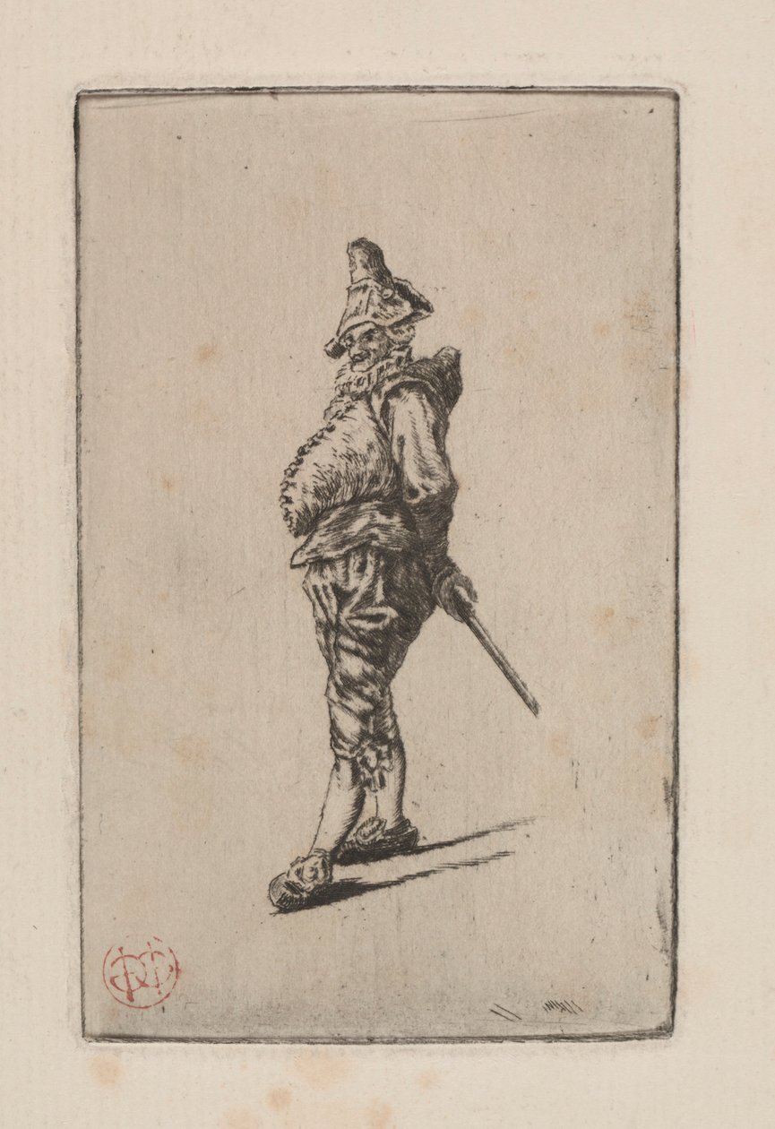Punchinello, Meissonier nyomán, 1876. alkotó: Henri Charles Guérard