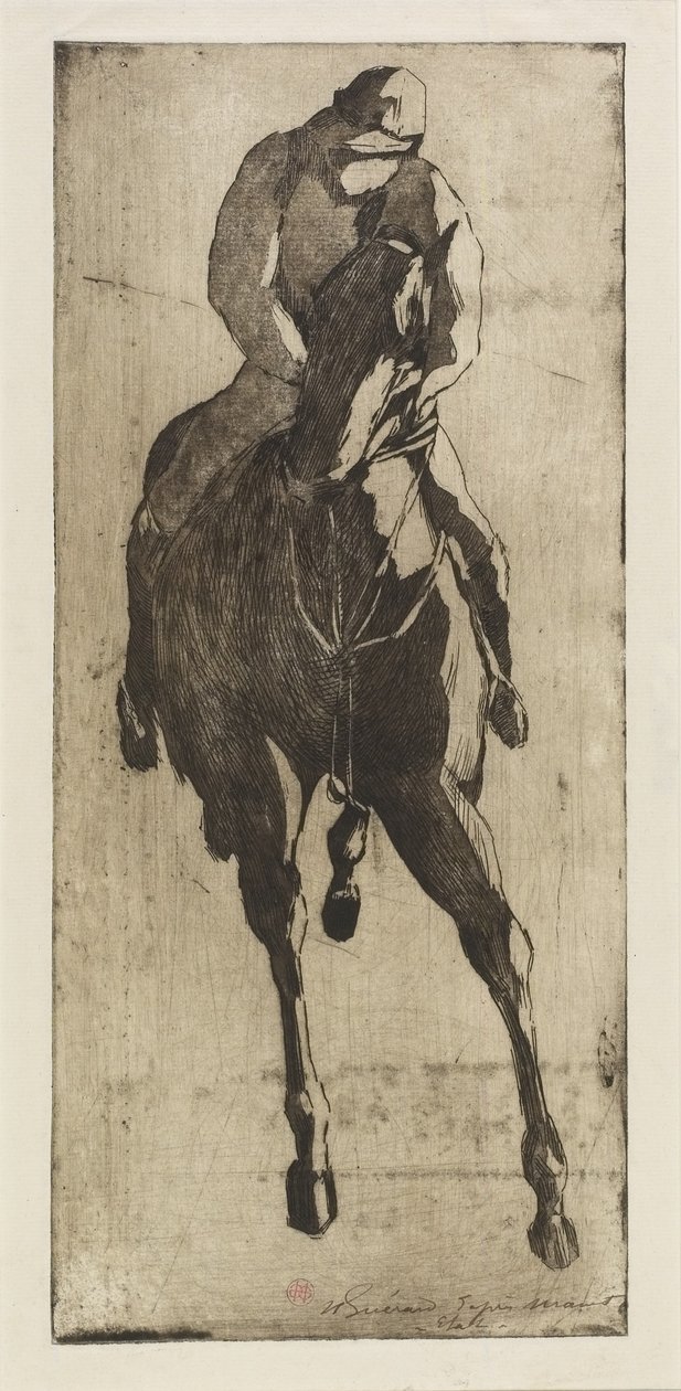 The Racehorse, 1888 körül (rézkarc és akvatinta) alkotó: Henri Charles Guérard