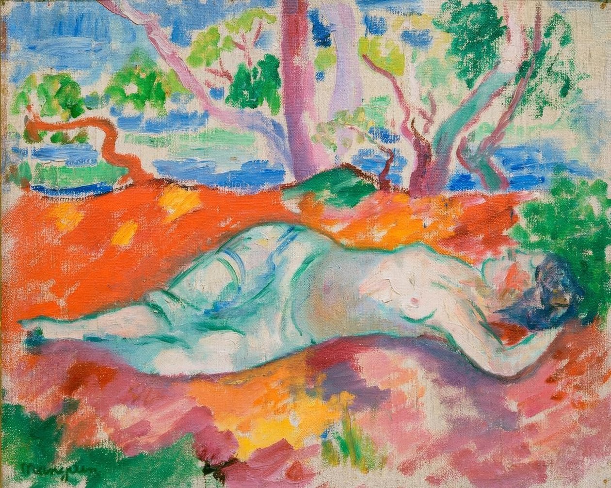 Lovasnő, alvó nő alkotó: Henri Charles Manguin