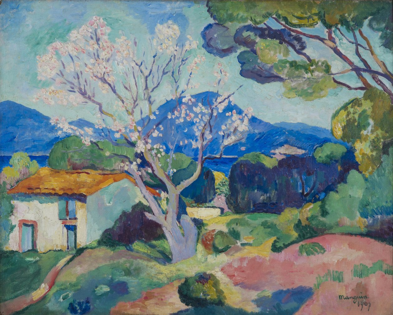 A virágzó mandulafa, 1907. alkotó: Henri Charles Manguin